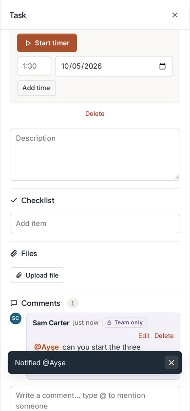 tasks